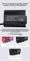 Convertisseur de courant pour voiture 150W, 12V vers 110V/220V, amplificateur de puissance pour voiture