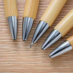 Father's Day Gifts Custom 1mm Sustainable Writing Eco-Friendly Bamboo <b>Pens</b>, Wooden <b>Retractable</b> Ballpoint <b>Pen</b> - Product Image 3