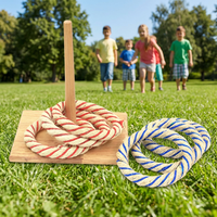 Jeu de lancer d'anneaux en bois de pin de Nouvelle-Zélande de bonne qualité jouet amusant de couleur personnalisable pour enfants et adultes toutes saisons parcs et arrière-cours