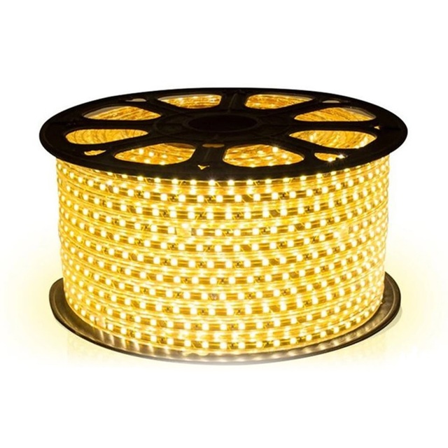 50m/roll 100m/roll Smd 5050 Single Color Rgb Led Strip Rope Outdoor High Voltage 110v 220v Led Strip Light Ip67 Ip68
