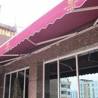 Auvent rétractable pour terrasse, auvent extérieur imperméable en aluminium, auvent anti-pluie, couverture de balcon, tente coulissante manuelle pliable anti-UV