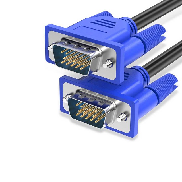 1.5M 1080P VGA Cable VGA 15 Pin Male to Male Extension Cable 4+5 Core Converter Connector for Computer Monitor Projector PC TV