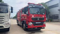 Camion de pompiers forestier haute performance HOWO 4x2 8000L avec pompe haute pression à vendre