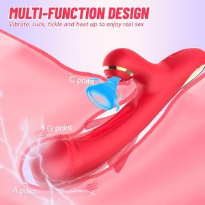 Großhandel 3-in-1G-Punkt Vibrator mit USB-Strom versorgung für weibliche <span class=keywords><strong>Masturbation</strong></span> Inklusive simuliertem Dildo und Saug funktion - Product Image 2