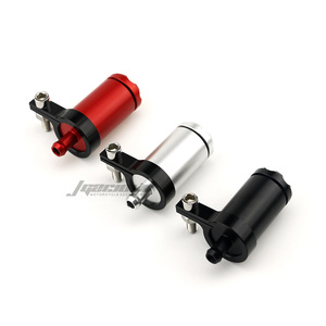 אביזרים לאופנוע בלם אחורי נוזל מיכל שמן גביע מאגר לכסות אלומיניום cnc עבור אוניברסלי - Product Image 5