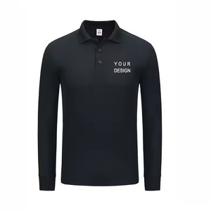 Polos de golf à manches longues pour hommes OEM-Commande en gros de chemises d'uniforme d'équipe avec logo personnalisé - Product Image 2