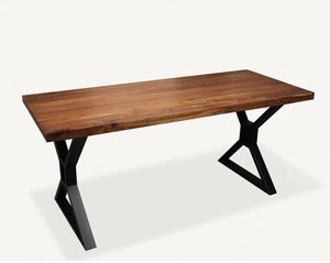 ขาโต๊ะเหล็กทรงเอ็กซ์แบบหนาพิเศษ สไตล์อินดัสเทรียล สีดำ สำหรับเฟอร์นิเจอร์รับประทานอาหาร โรงแรม โรงพยาบาล เหล็กสำหรับใช้งานกลางแจ้ง ห้องนั่งเล่น - Product Image 6