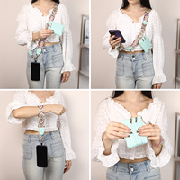 Longe de téléphone réglable en gros avec pochette à fermeture éclair lanière de cou à bandoulière anti-perte pour un usage quotidien sangle de téléphone universelle