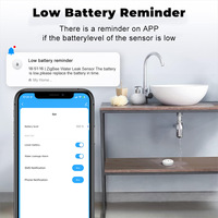 Détecteur de fuite d'eau intelligent Tuya ZigBee, capteur de niveau d'eau sans fil avec alarme via application pour la sécurité domestique