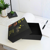 Boîte cadeau en gros personnalisée avec logo, étanche, doublée d'éponge, noire, recyclable, avec couvercle et base, pour appareils électroniques Bluetooth