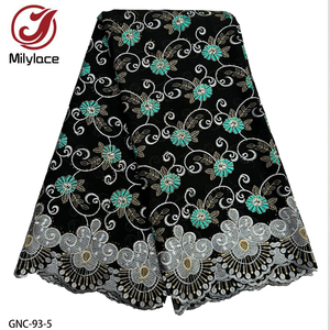 Chất Lượng Cao 100% Bông Hoa Thêu Nigeria Thụy Sĩ Voile Vải Ren - Product Image 4