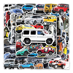 高品質51PCクールクロスカントリー車両漫画ステッカー防水印刷PVCステッカー - Product Image 5
