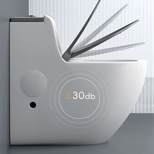 Chaozhou Chine Vente en gros bon marché Wc Vacuum P-Trap Cuvette de toilette au <span class=keywords><strong>sol</strong></span> pour salle de bain One Piece Wc Toilettes - Product Image 4