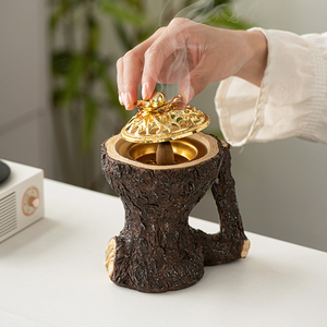 Quemador de Incienso de Resina con Diseño Único, Estilo Natural Rústico, Quemador de Incienso Árabe - Product Image 5