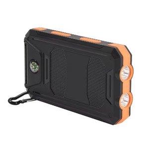 Ip65 không thấm nước năng lượng mặt trời ngân hàng điện 10000mAh, xách tay mini năng lượng mặt trời ngân hàng điện với sạc nhanh đôi USB,USB-C và đèn pin - Product Image 3