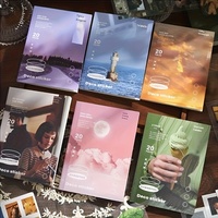 Livre d'autocollants décoratifs sur le thème fantastique, 20 pièces, couleurs mélangées, vernis UV haute brillance, motifs graphiques, autocollants PET/Washi
