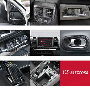 Accessoires intérieurs de voiture pour Citroen <span class=keywords><strong>c5</strong></span> <span class=keywords><strong>aircross</strong></span> 2018 2019 2020 2021 <span class=keywords><strong>2022</strong></span> couvercle de panneau de vitesse accoudoir tableau de bord en fibre de carbone - Product Image 5