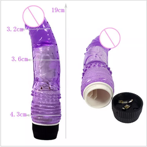 Sex Toys Factory Direct Wholesale Hot Sale Cheap Eco-Friendly Waterproof IPX6 Unisex Single Speed <b>Vibrator</b> Jelly Crystal Dildo - Product Image 4