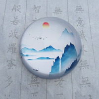 3D Laser Custom K9 Crystal Sandblasted Magnifier Glass Hemisphere Personalized Half Dome Crystal Ball Sphere for Paperweight