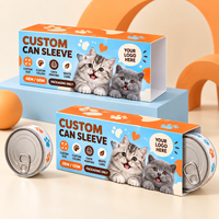 Boîte pliable en papier écologique personnalisée pour aliments pour animaux de compagnie, pour boîtes de conserve humides pour chiens et chats, avec logo imprimé et emballage pour friandises