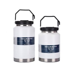 2000Ml 304 Stainless Steel Thermal Large Capacity Outdoor Camping Portable Dual Drinking Lid Handle Pot Ice Bucket Water <b>Bottle</b> - Product Image 1