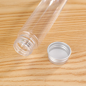 110Ml <span class=keywords><strong>Plastic</strong></span> Platte Bodem Reageerbuis Fles, data Kabel Lijn Buis Met Schroef Aluminium Goud Zilver Zwart Cap Deksel - Product Image 4