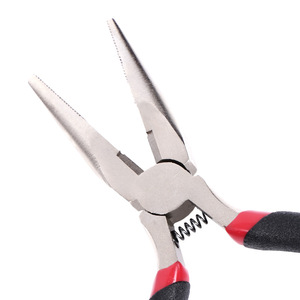 Needle Nose Pliers 5 Inch Carbon Steel Pointed Beak Jewelry Craft DIY Tool With Plastic Coating - Product Image 1