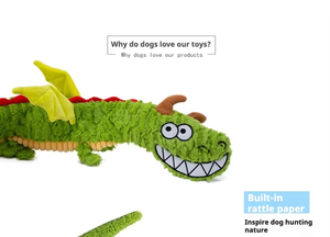 Large Dragon Dog Chew <b>Toy</b> IQ Treat Training Crinkle Paper Sound <b>Interactive</b> Plush Anxiety Relief Chew Chew <b>for</b> <b>Pets</b> - Product Image 3