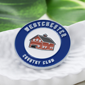 Pièces commémoratives personnalisées en alliage de zinc, logo émaillé 3D de club de golf, lettres double face, pour souvenirs - Product Image 2