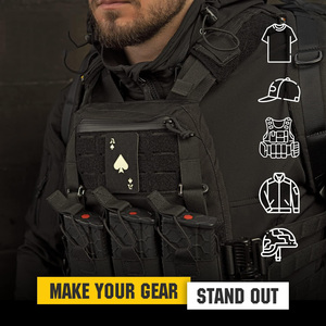 Mắt Mèo 3D miếng vá chiến thuật phát sáng trong bóng tối với vật liệu nhựa <span class=keywords><strong>PVC</strong></span> cao su màu đen - Product Image 4