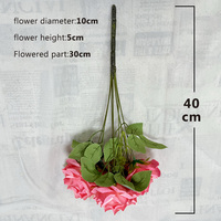 Grandes roses artificielles à 7 têtes pour la décoration de la maison, du Nouvel An, de la rentrée scolaire, du Nouvel An chinois et de la Saint-Valentin