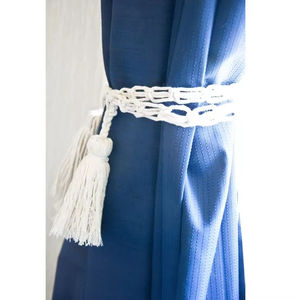 Attache-<span class=keywords><strong>rideau</strong></span> décorative fantaisie en dentelle avec perles et pompons, nouvelle collection, pour chambre et salon – Qualité supérieure - Product Image 2