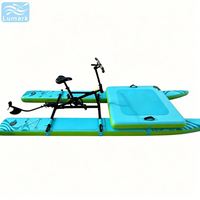 Grand vélo aquatique gonflable à pédales, large et plat, avec cadre en aluminium pliable, pour rivière, de l'usine Lumark en Chine
