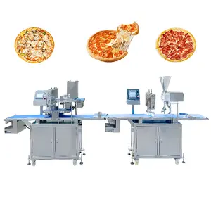 Mesin Pizza keju industri jalur produksi Pizza otomatis pabrikan Longyu