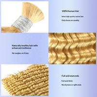 Extensions en vrac européennes et américaines 100g, dreadlocks ondulées profondes, naturelles, peuvent être permanentées/teintes, cheveux longs et bouclés, unisexe