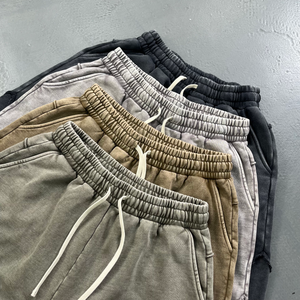 Pantalones cortos de algodón pesado lavado Vintage Unisex ropa de calle holgada uso diario al aire libre pantalones cortos de monopatín directo de fábrica personalizable - Product Image 2