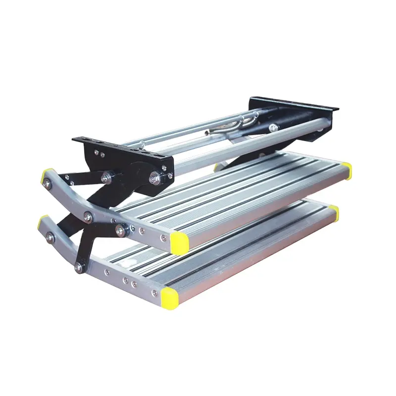 High quality Manual Aluminium Alloy Folding double step stread Manual for RV motor accessories