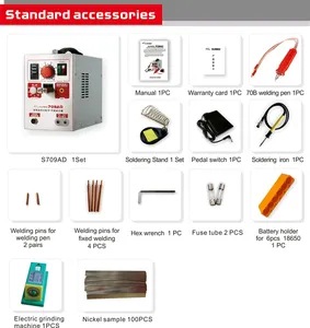 <span class=keywords><strong>SUNKKO</strong></span> <span class=keywords><strong>709AD</strong></span> 3.2KW batterie soudeuse par points avec stylo HB-70B pour 18650 nouvelle condition 380V tension efficace Machine de soudage par points - Product Image 6