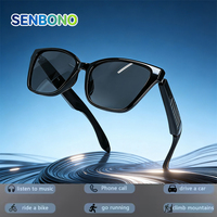 Lunettes de traduction intelligentes SENBONO F67, assistant vocal, contrôle de la musique, écouteurs sans fil intelligents BLE5.4, étanches IPX4, compatibles