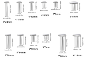 Rivet semi-tubulaire en acier au carbone zingué, rivet à tête plate large pour produits pliables - Product Image 6