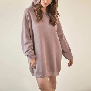 Custom Premium Long Oversized Hoody Hoodie Dress 400gsm Blank <strong>Women</strong> <strong>Oodie</strong> Oversize Hoodies Cotton - Product Image 4