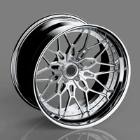 Yüksek Dayanımlı 2 Parçalı Dövme Fırçalanmış Krom Alüminyum Jantlar 17-22 İnç 5x112/5x114.3/5x120 Mercedes BMW için