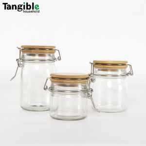 Hot selling cheap price 100/150/250ml glass food container food storage jar with bamboo lid