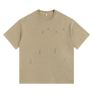 T-Shirt da Uomo Personalizzata in Cotone 100% 260g, Stile Oversize con Stampa Serigrafica, Effetto Vintage e Lavato - Product Image 3