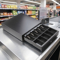 Caja Registradora Kinghe 405A 5B5C, 5 Compartimentos para Billetes, 5 para Monedas, Metálica, Pequeña, para Supermercados y Negocios Minoristas
