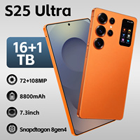 Smartphone S25 Ultra 5G Android 15 Écran HD 7,3 pouces 90Hz 16 Go de RAM 1 To de ROM Appareil photo 108 MP Affichage arrière Batterie supérieure à 8000 mAh