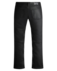 Yinope Nuevo Diseño Personalizado Lostshdws Jeans de Mezclilla para Hombre, Vintage, Negros, de PU, con Costura Interior, Bordado Crema, Corte Slim, Ajustados y Acampanados - Product Image 6
