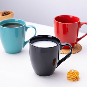 แก้วเซรามิคทรงกลองขนาดใหญ่ สีแดง เทา น้ำเงิน แก้วเดี่ยวสำหรับกาแฟ ชา ของขวัญ - Product Image 2