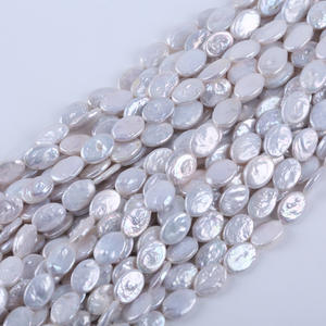 Perlas Barrocas en Forma de Botón Elíptico, Perlas Sueltas Naturales de Agua Dulce de 10 mm, para Collar DIY, Venta al por Mayor - Product Image 3