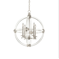 Français Antique et Vintage luxe style américain cercle créatif or cristal verre bras ronds E14 bougie lustres en laiton